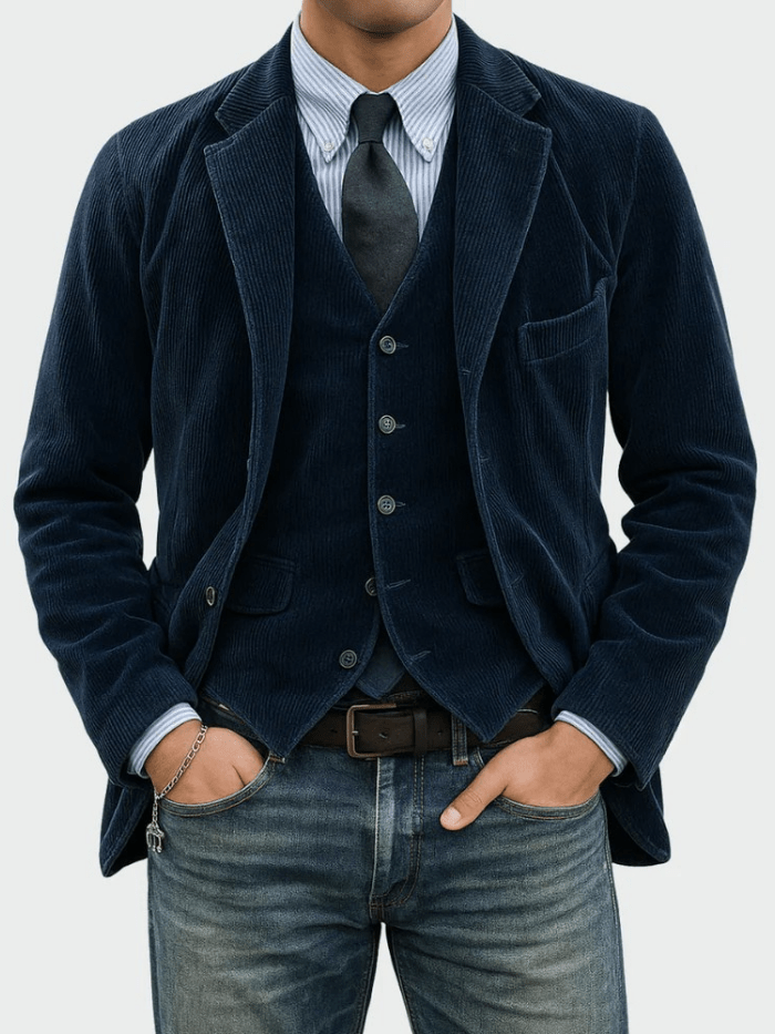 Steffen™ | 2-delige set: blazer en gilet