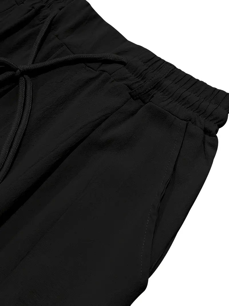 Nichols™ | Wijde linnen broek met koord