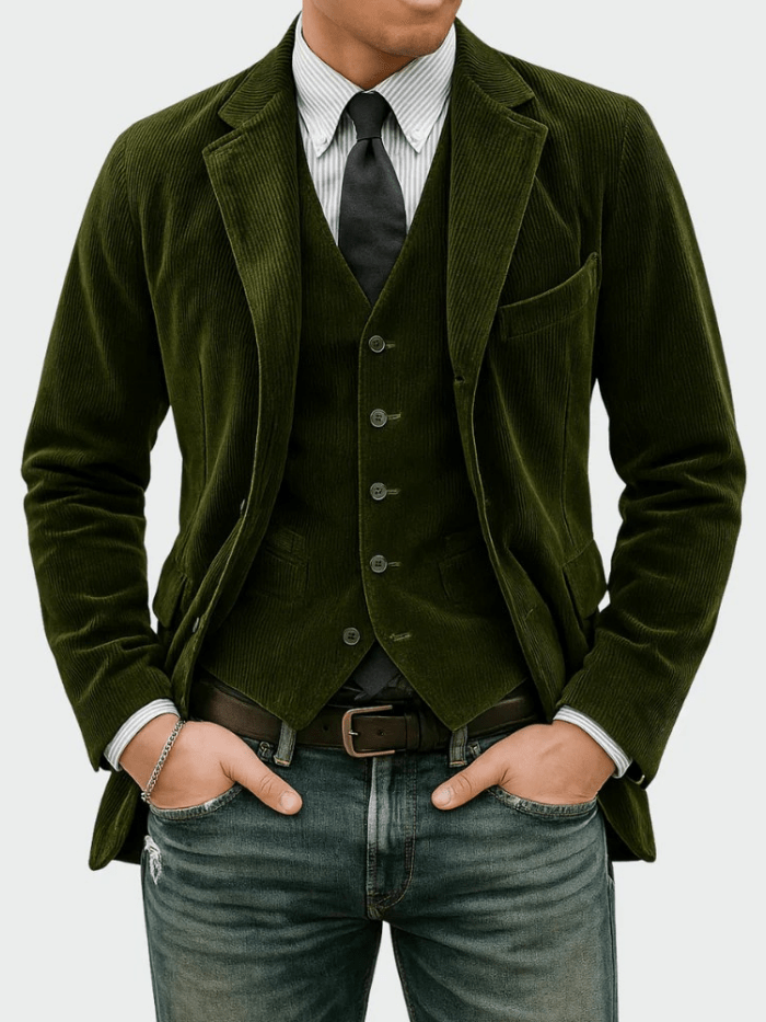 Steffen™ | 2-delige set: blazer en gilet