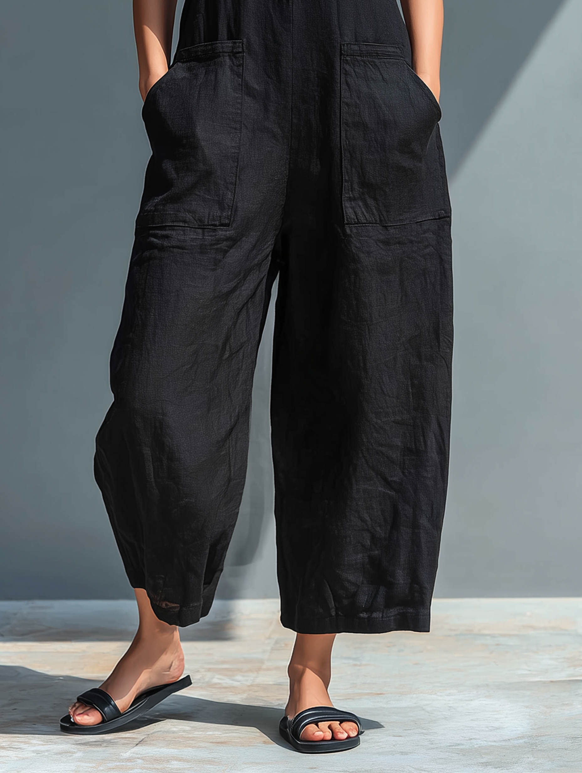 Mouwloze Linnen Dungaree