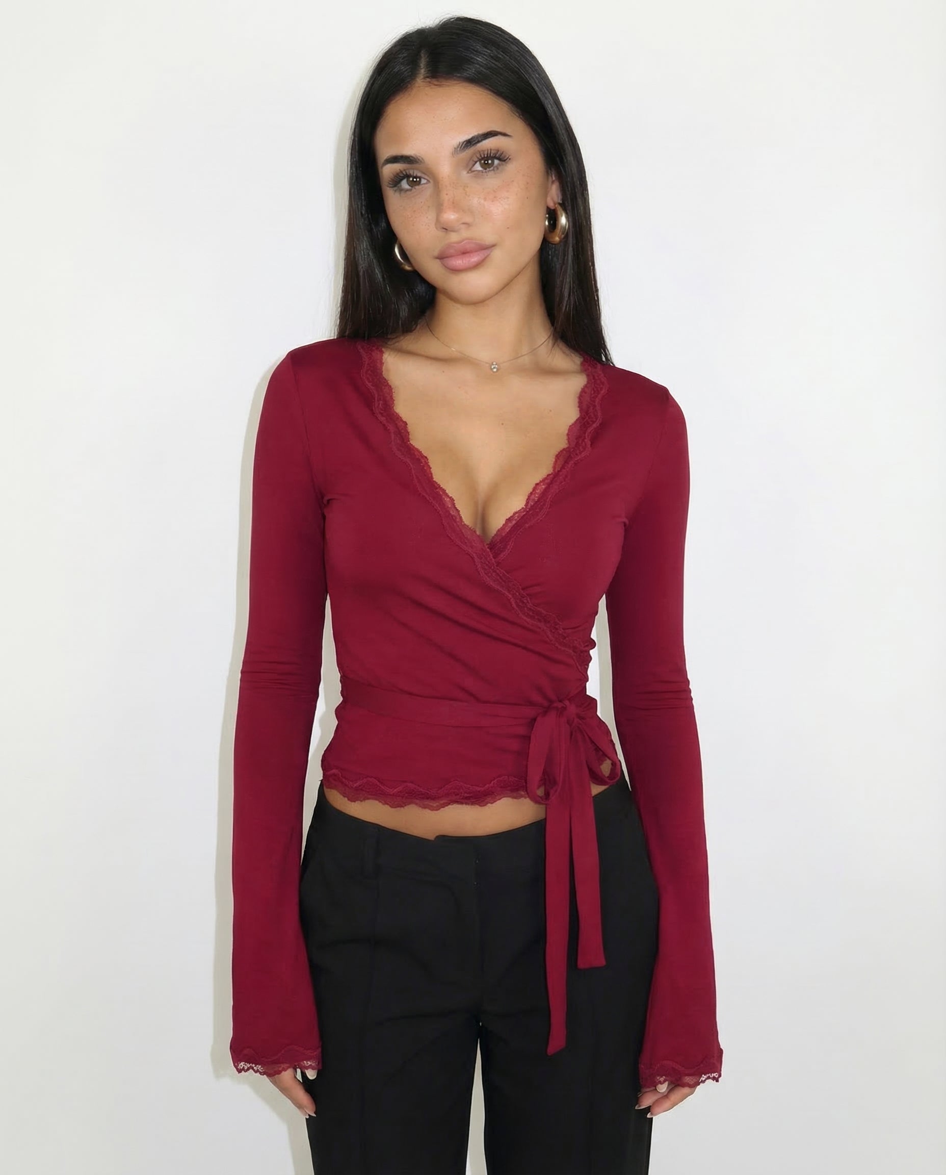 Elara™ | Lace wrap top