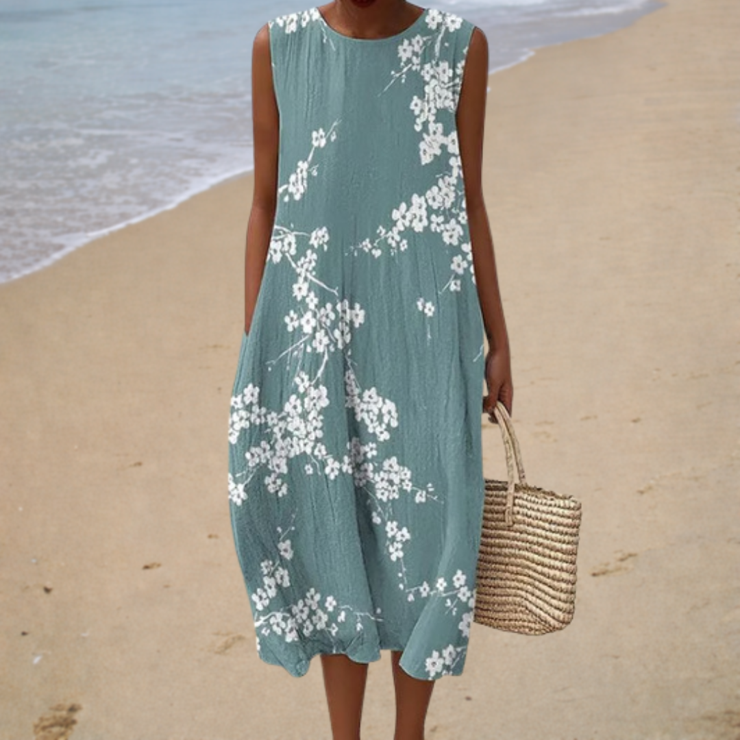Geneviève | Midi Floral Jurk