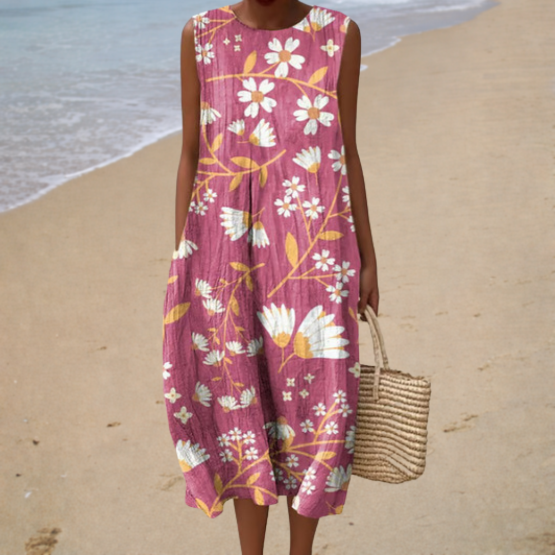 Manon | Romantische Midi Bloemenjurk