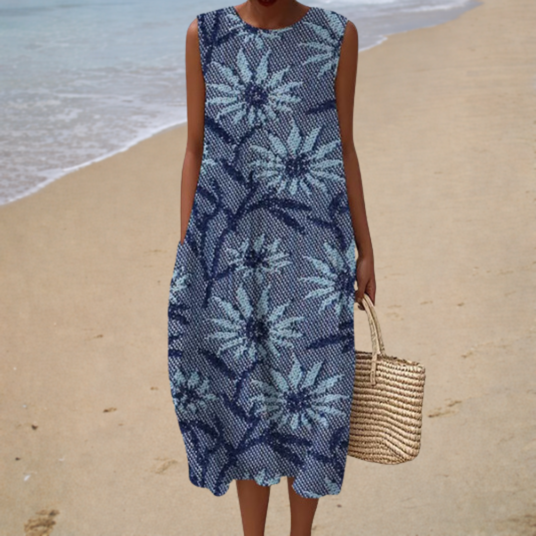 Brigitte | Elegante Midi Bloemenjurk