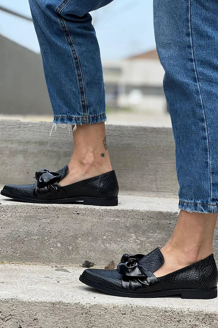 Chelsea™ |Stijlvolle mokassins met strikdetail
