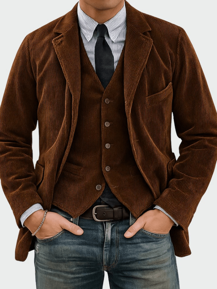 Steffen™ | 2-delige set: blazer en gilet
