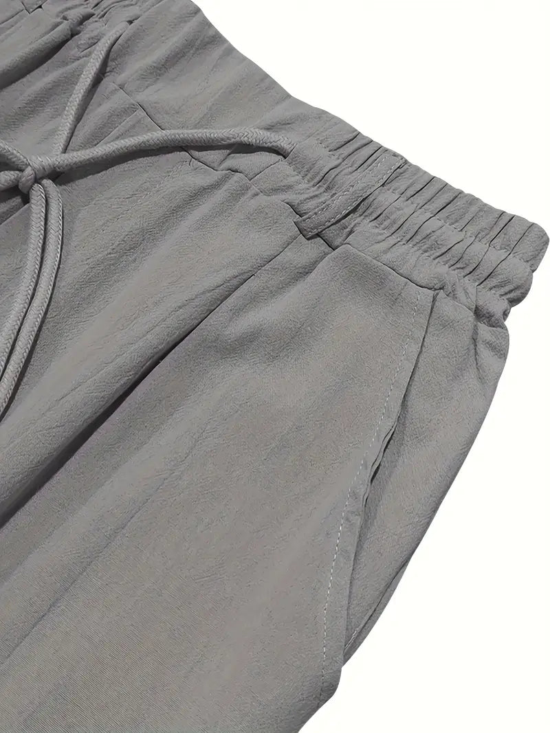 Nichols™ | Wijde linnen broek met koord