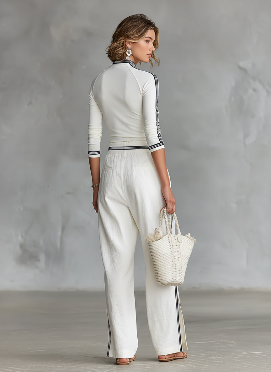 Sportset Wijde Broek met Koord
