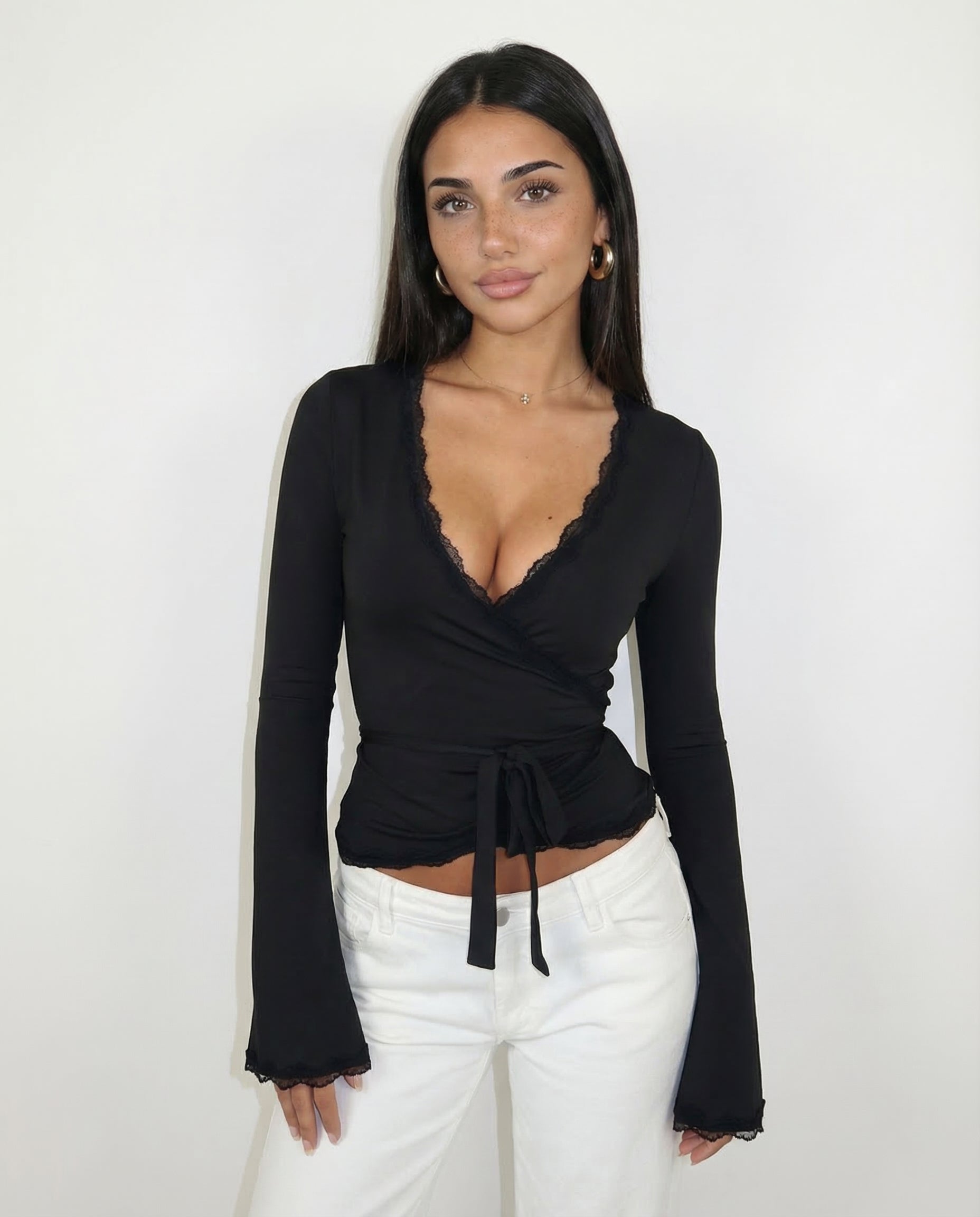 Elara™ | Lace wrap top