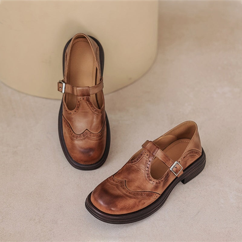 Mattea™ | Elegant Leather Mary Janes