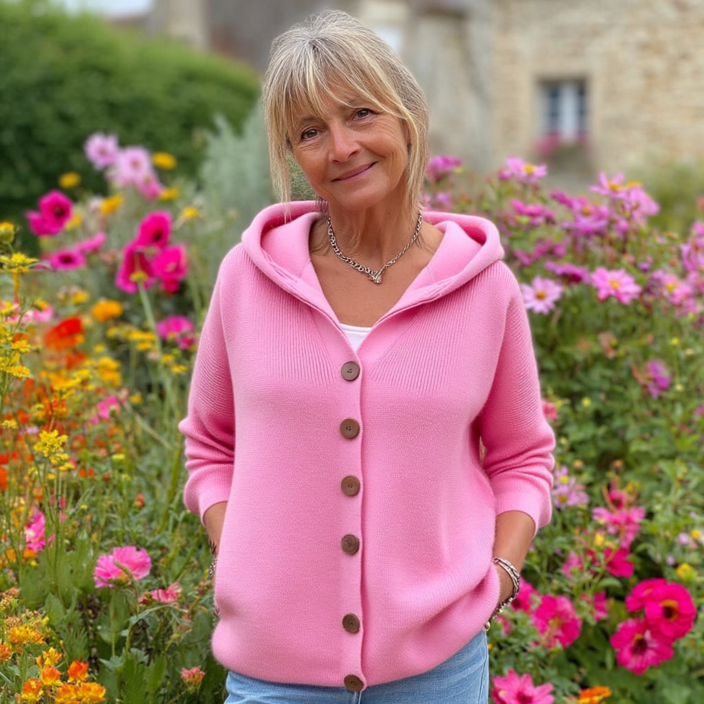 Cléandre™ | Gebreid Vest met Capuchon en Knoopsluiting